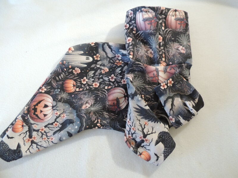 IN STOCK LARGE Spooky Ravens Cotton Knit Dog Romper - product images  of 