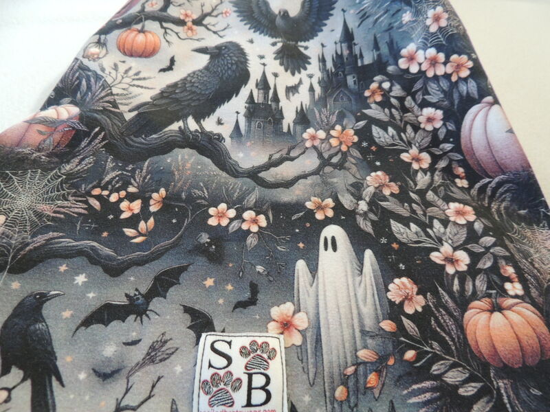IN STOCK LARGE Spooky Ravens Cotton Knit Dog Romper - product images  of 