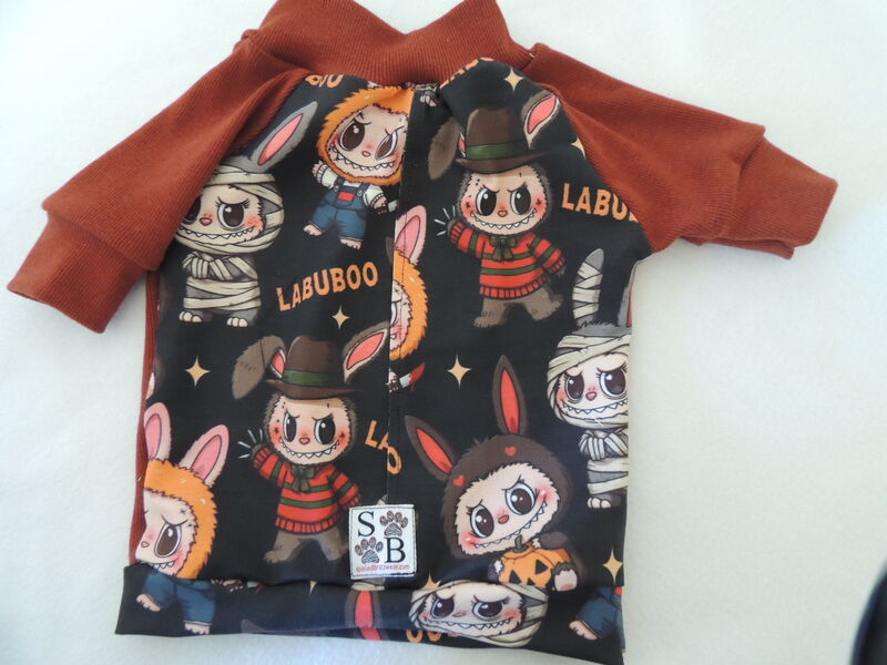 SMALL/MED LabuBOO Halloween Monsters Soft Bamboo Dog Shirt - product images  of 