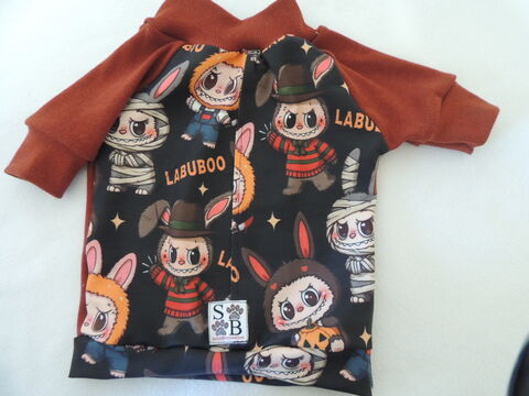 SMALL/MED,LabuBOO,Halloween,Monsters,Soft,Bamboo,Dog,Shirt