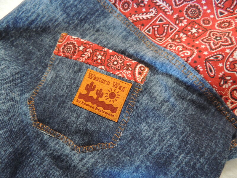 Cozy Flannel and Jeans Dog Romper Western Wag - product images  of 