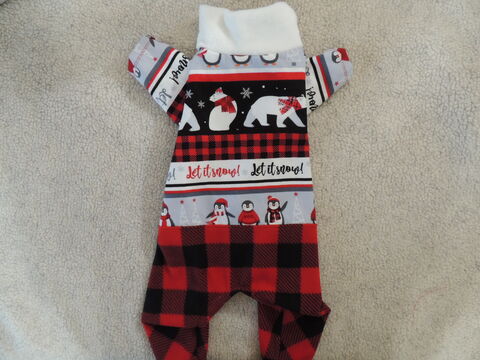 IN,STOCK,MED-Let,it,SNOW,Flannel,and,Fleece,Dog,Romper