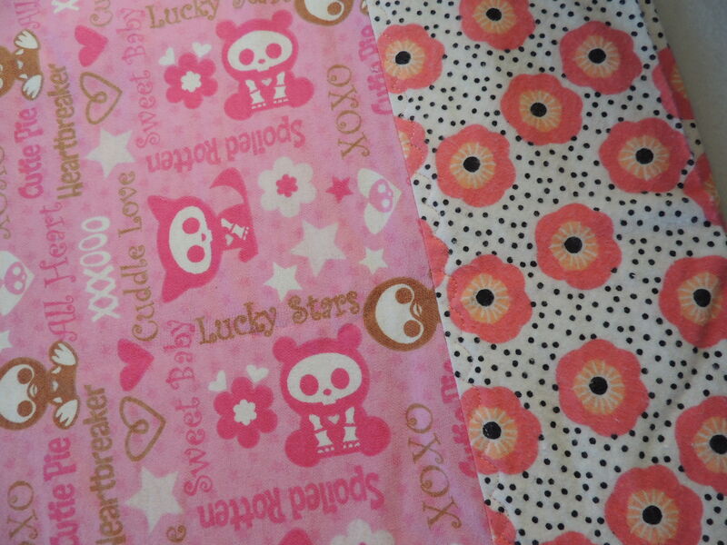 Handmade QUEEN Cotton FLANNEL Pillow Case Spoiled Rotten Pink - product images  of 
