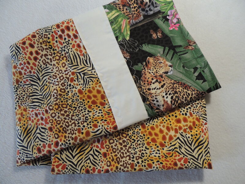 Handmade QUEEN Cotton Pillowcase Wild Jungle  - product images  of 