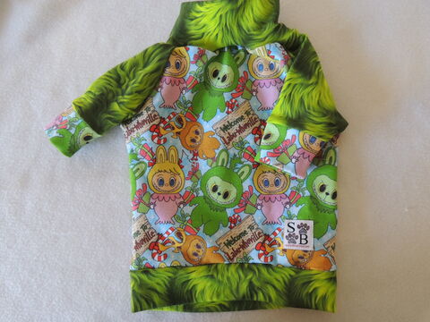 SMALL,Labu-Whoville,Grinchy,Cotton,Dog,Shirt,labubu, grinch