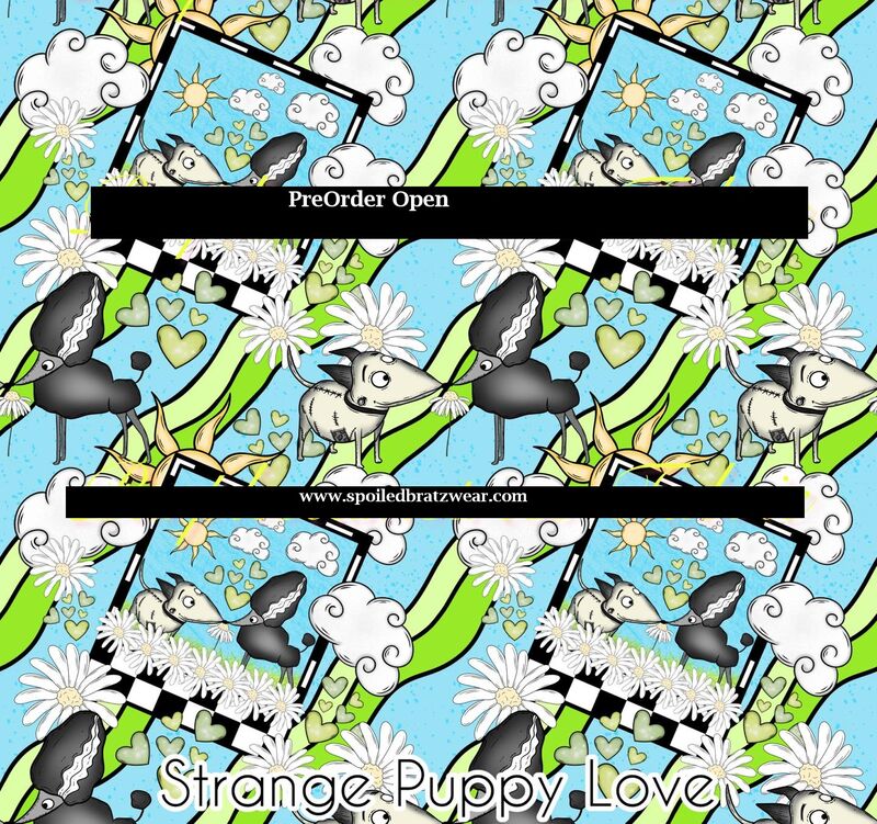 Strange Puppy Love Vday Goth Cotton Lycra Stretchy Dog ROMPER (suit) - product images  of 