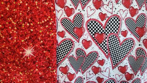 Checkered,Hearts,V,Day,Cotton,Lycra,Stretchy,Dog,ROMPER,(suit)