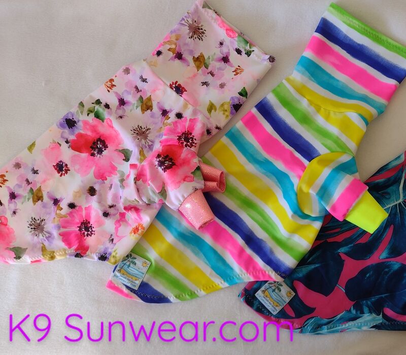 K9 Sunwear™ T-SHIRT lots of print- sun protective clothing rash guard for dogs - product images  of 