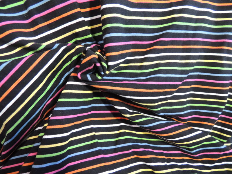 Bright Stripe on Black Cotton Knit Dog Romper - product images  of 