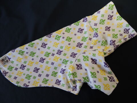 LARGE,Mardi,Gras,fleur-de-lis,Cotton,French,Terry,Shirt