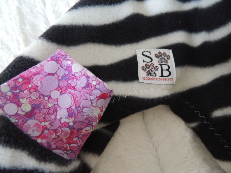 MEDIUM Zebra Skin Fleece Romper - product images  of 