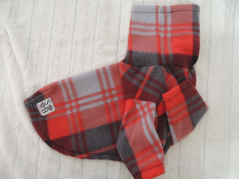 LARGE Red and Grey Plaid Brushed Fleece Sweater - product images  of 