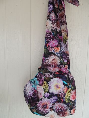 Peacock,Floral,Quilted,Pet,Sling,Cuddle,Carrier