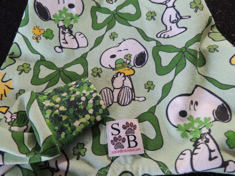 MEDIUM Snoopy St Patty's Romper-cotton knit - product images  of 