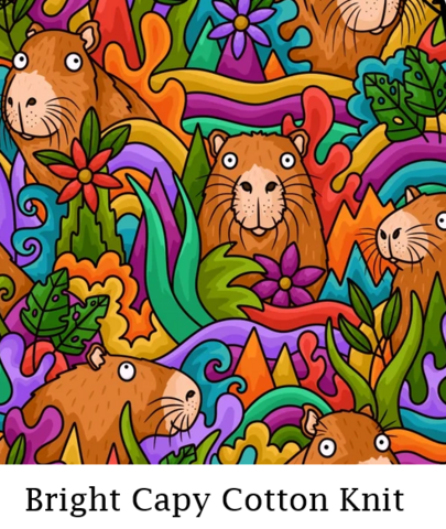 Bright,Capybara,Cotton,Knit,Dog,Romper