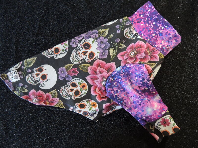 LARGE Skully Flowers and Glitter Cotton Tshirt - product images  of 