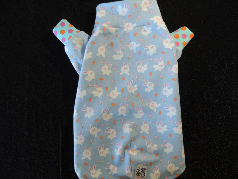 MEDIUM in stock Flannel Bunnies Soft Dog Shirt - product images  of 