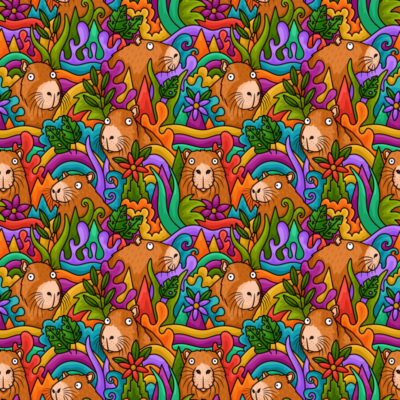 Bright Capybara Cotton Knit Dog Romper - product images  of 