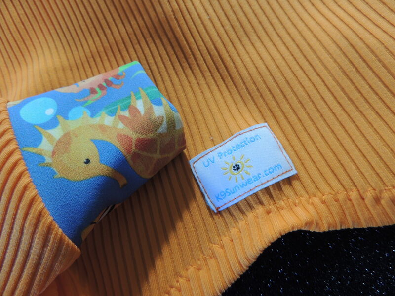 MEDIUM K9 Sunwear Suit Ocean Friends Orange - product images  of 