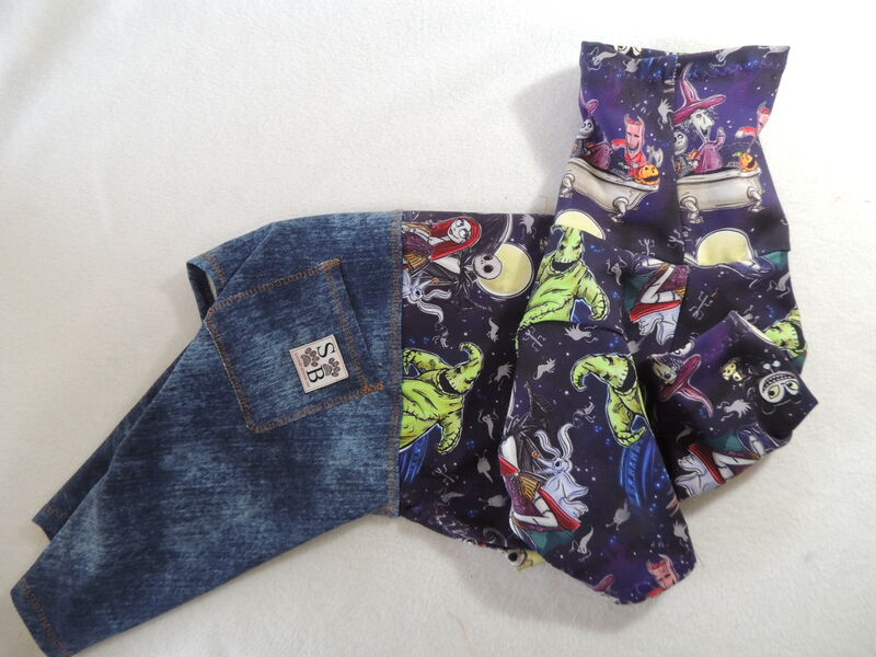 Denim 'n Tee Custom Dog Romper-many prints - product images  of 