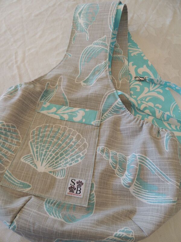 IN STOCK Beachy Canvas Cuddle Sling Comfortable Pet Carrier - product images  of 