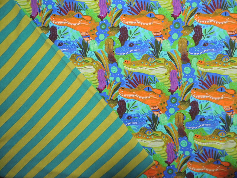 Colorful Crocodiles European Cotton Knit Dog Romper - product images  of 