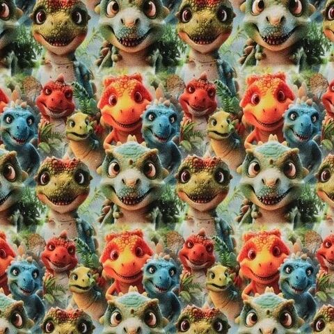 SMILE,Dinosaurs,European,Cotton,French,Terry,Knit,Dog,Romper