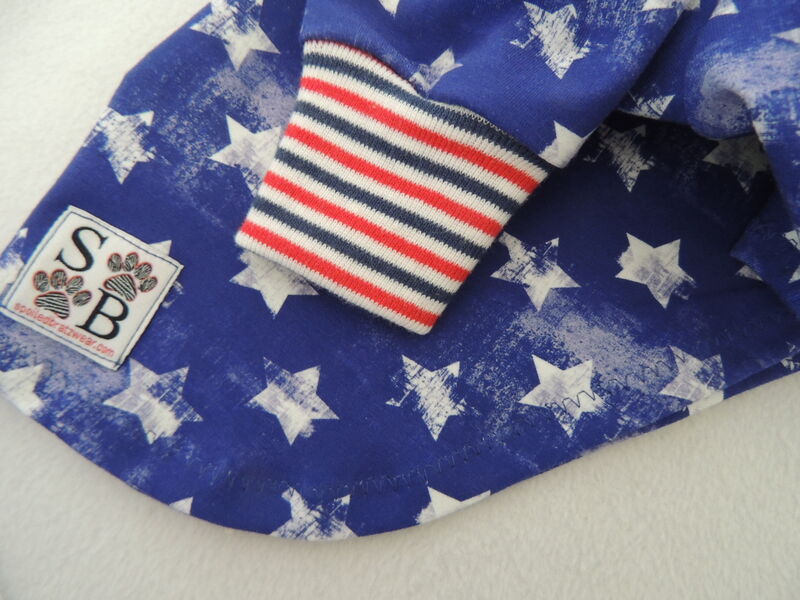 LARGE Stars and Stripes Soft Cotton Knit Summer Dog Shirt - product images  of 