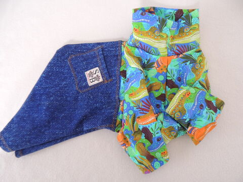 MEDIUM,in,stock,Colorful,Crocs,and,Denim,Cotton,Knit,Romper
