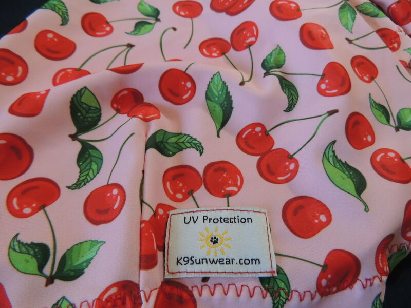 LARGE in stock K9 Sunwear Cheery Cherries UV Tshirt - product images  of 