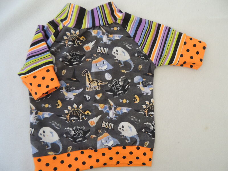 SMALL in stock BOO! Halloween Dino's, Dots and Stripes Dog Tshirt - product images  of 
