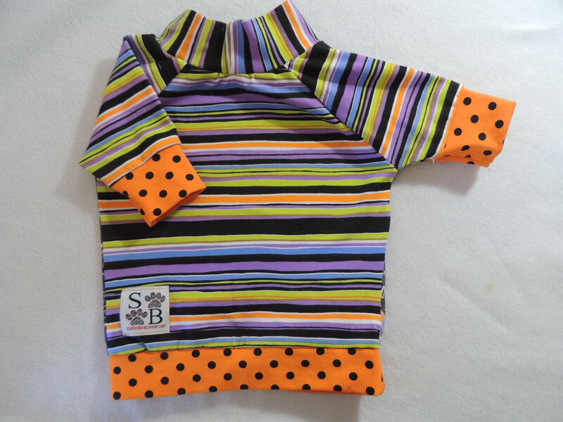 SMALL in stock BOO! Halloween Dino's, Dots and Stripes Dog Tshirt - product images  of 