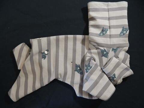 Shark,Stripes,European,Brushed,Cotton,French,Terry,Romper
