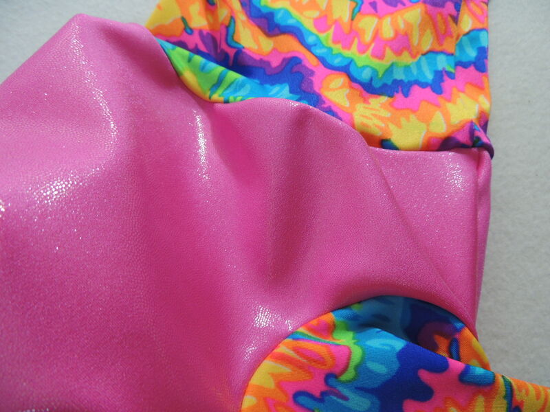 LARGE in stock K9 Sunwear Liquid Pink and Neon Tye Dye Sun Protective Shirt - product images  of 