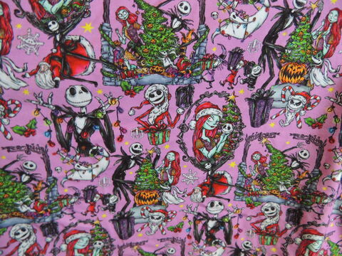 LAST,CALL,Pink,NBC,Jack,,Sally,and,Zero,Cotton,Knit,Romper