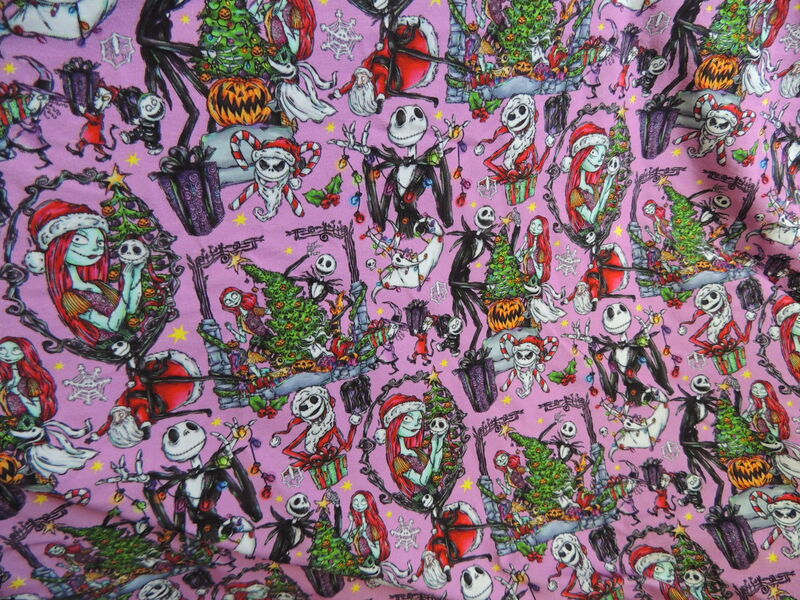 LAST CALL Pink NBC Jack, Sally and Zero Cotton Knit Romper - product images  of 