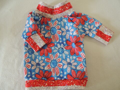 IN,STOCK,SMALL,Patriotic,Floral,and,Stripes,Cotton,Tshirt