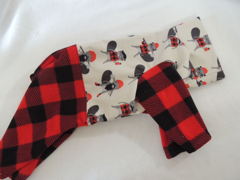 MEDIUM Lumberjack Beavers Flannel and Fleece Romper - product images  of 