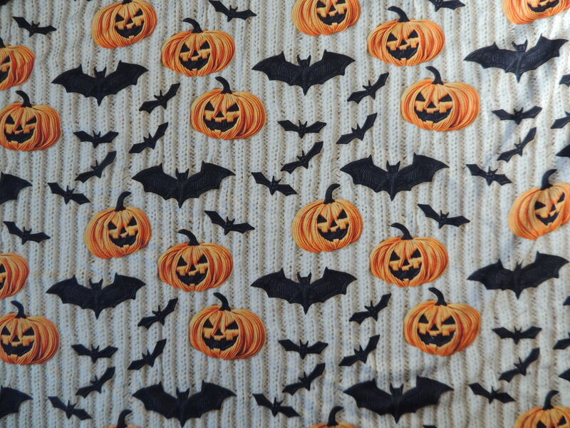 LAST CALL Stitched Pumpkins and Bats Bamboo Jersey Tshirt - product images  of 