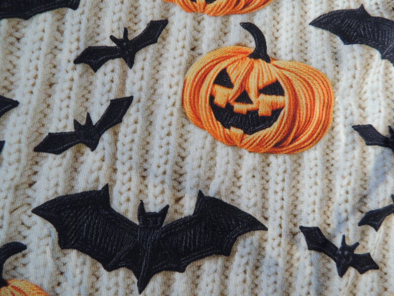 LAST CALL Stitched Pumpkins and Bats Bamboo Jersey Tshirt - product images  of 