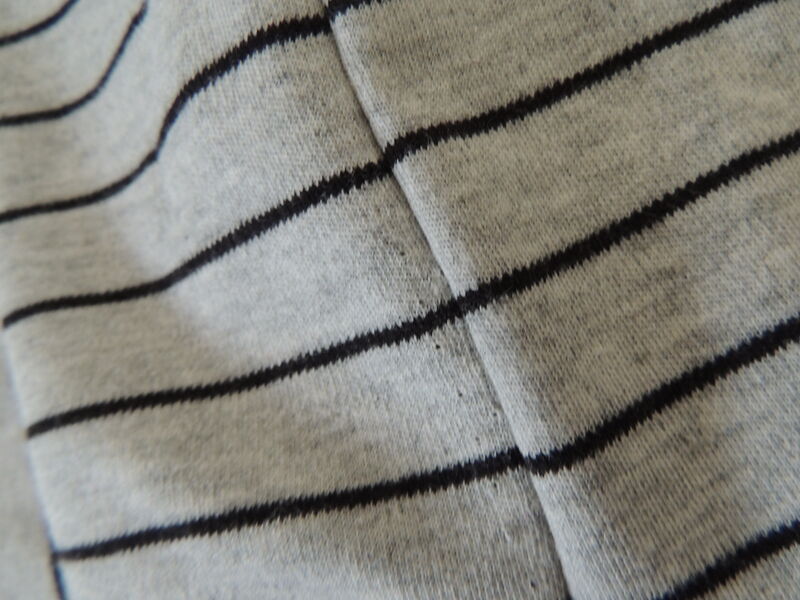 IN STOCK MEDIUM Grey Stripe Organic Cotton Knit Dog Romper - product images  of 