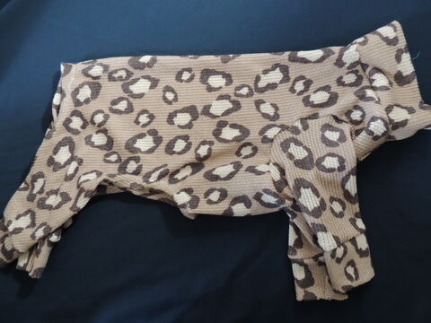 IN,STOCK,LARGE/XL,Waffle,Knit,Leopard,Romper