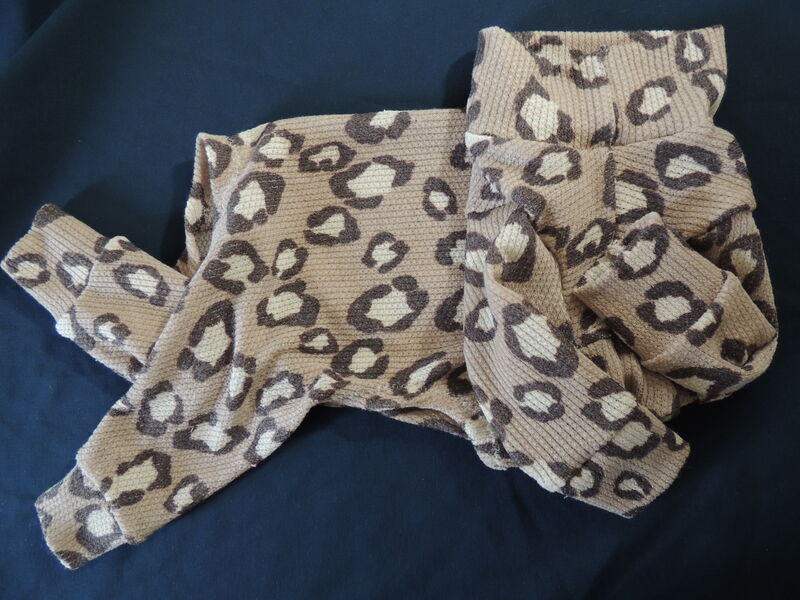 IN STOCK LARGE/XL Waffle Knit Leopard Romper - product images  of 