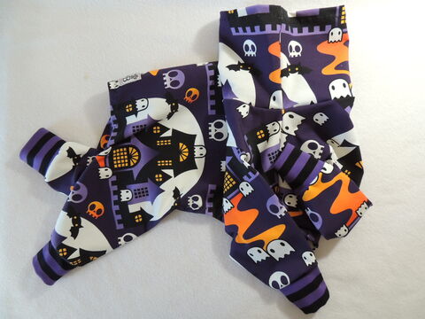 BOO!,Haunted,House,Organic,Cotton,Knit,Halloween,Dog,Romper