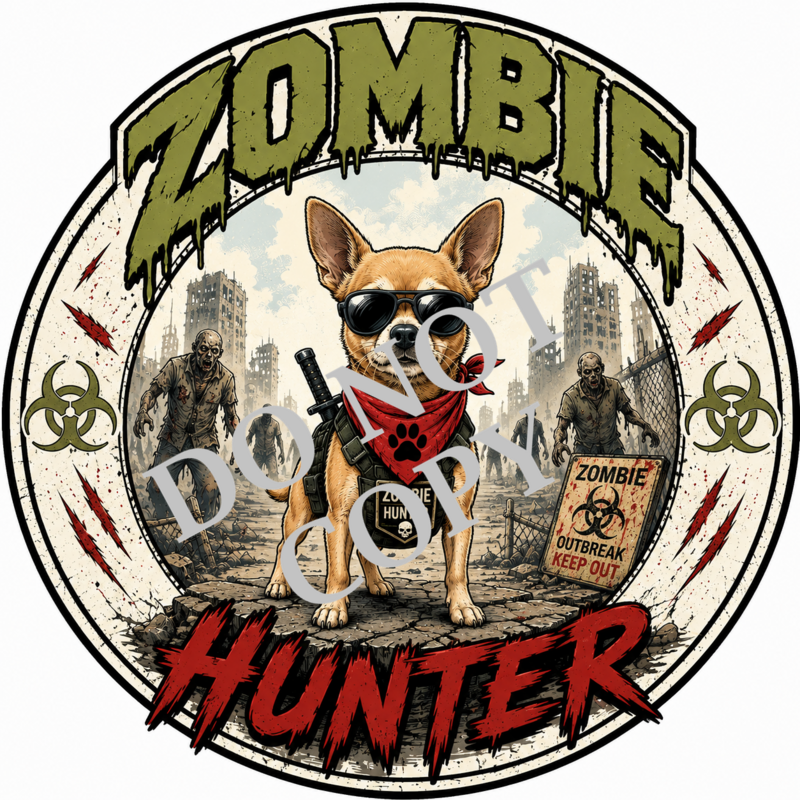 Zombie Hunter Dog Tshirt-Custom Made - product images  of 