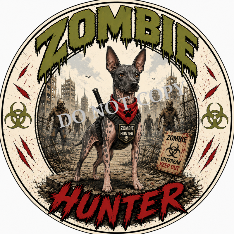 Zombie Hunter SWEATSHIRT--colors/breeds - product images  of 
