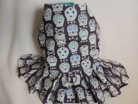 IN,STOCK,Sugar,Skully,Walking,Harness,Dress,with,D-ring