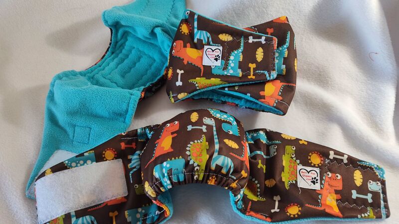3 pack Diapering Solution Set-Waterproof PUL MALE Dog Diaper-no leak custom made Pee-Liminator™ - product images  of 