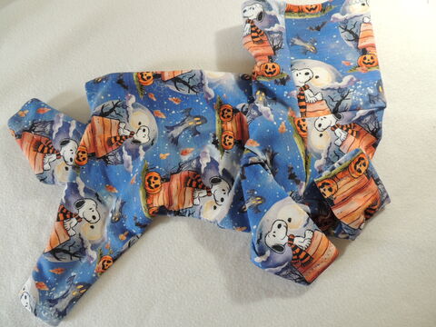 IN,STOCK,LARGE,Spooky,Snoopy,French,Terry,Cotton,Romper
