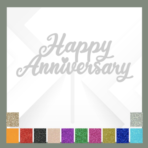 Happy,Anniversary,Glitter Number Cake Toppers | Cake Topper | Birthday Cake Topper | Custom Cake Topper | Card Cake Topper | Glitter Card Toppers